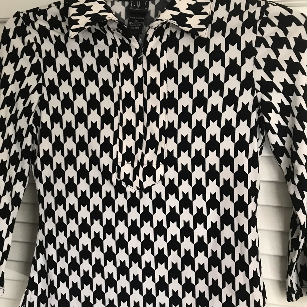 Cute quarter zip top, brand new, polyester-spandex $14